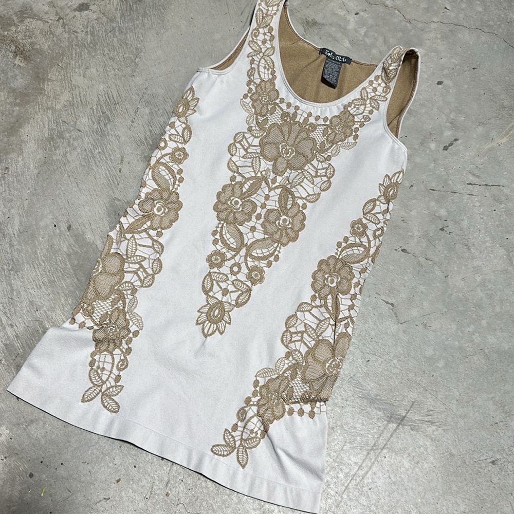 Soho Girls |‎ Tops | Gold and Tan Tank Top / OS fits all - Picture 2 of 7